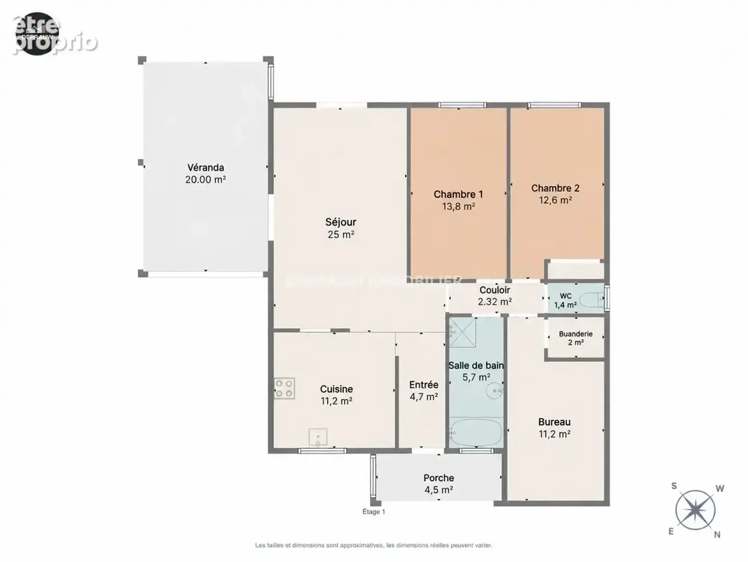 Maison 4 faces de plain-pied avec jardin, véranda et panneaux solaires - photo 5