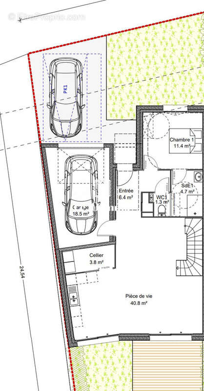 Plan rdc - Maison à BLAIN