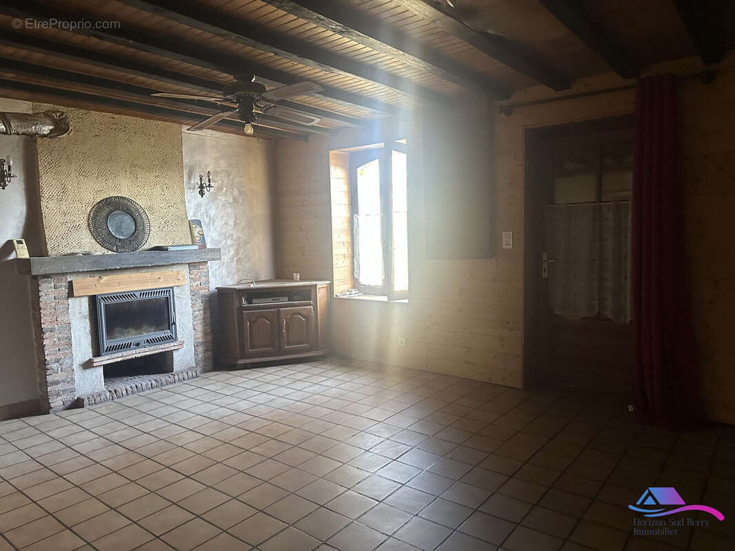 Séjour avec insert  - Maison à SAINT-PRIEST-LA-MARCHE