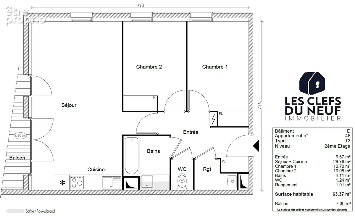 Appartement 3 pièces de 59 m² avec balcon quartier BORDEROUGE à TOULOUSE ! - photo 4