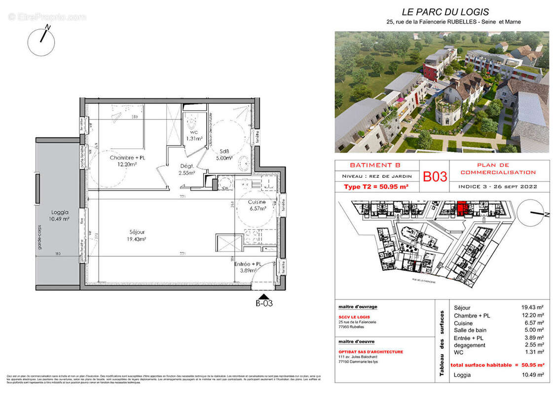 Appartement à RUBELLES