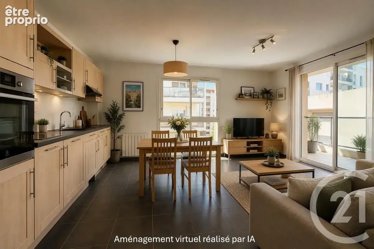 Appartement 3 pièces 61 m² à vendre à Villeurbanne (69100) - photo 2