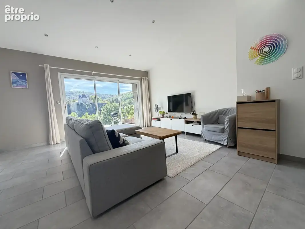 Maison de village en pierre rénovée   Terrasse et vue panoramique   PONCIN - photo 6