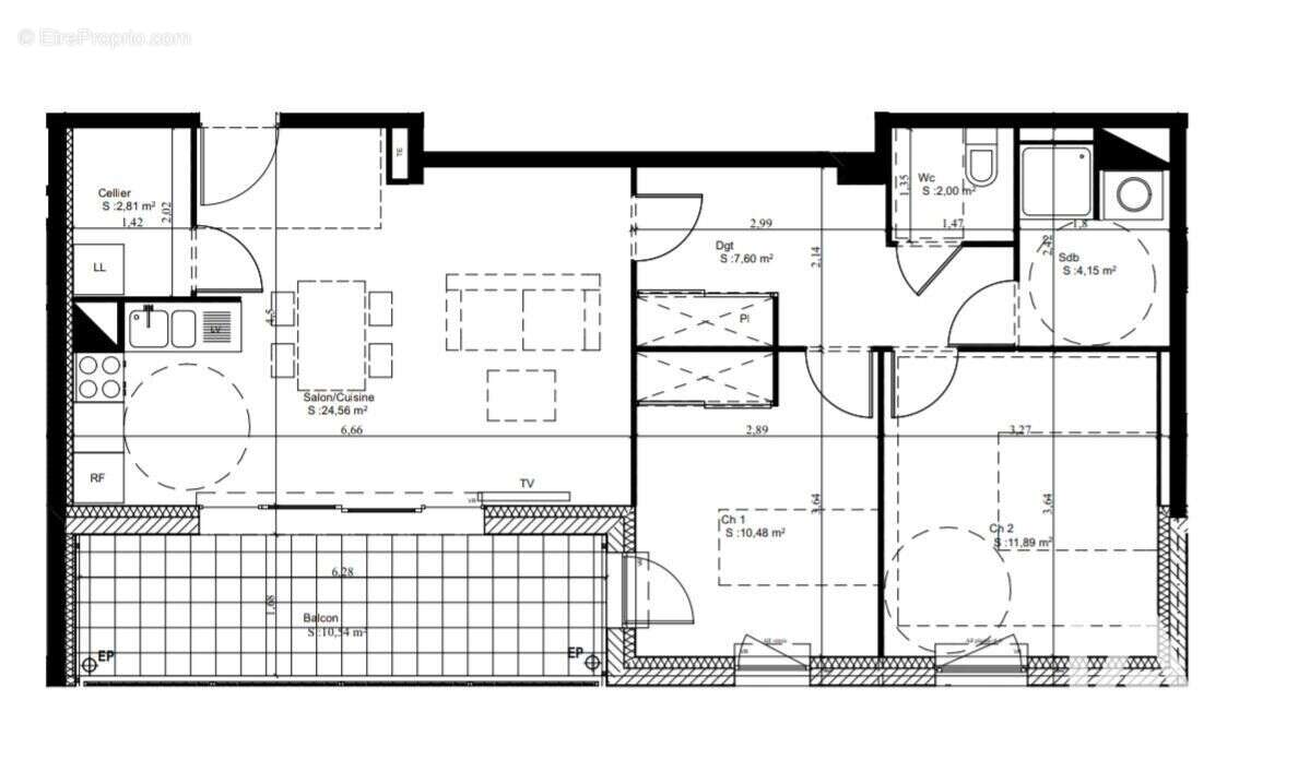 Appartement 63 m² à Tours  - photo 8