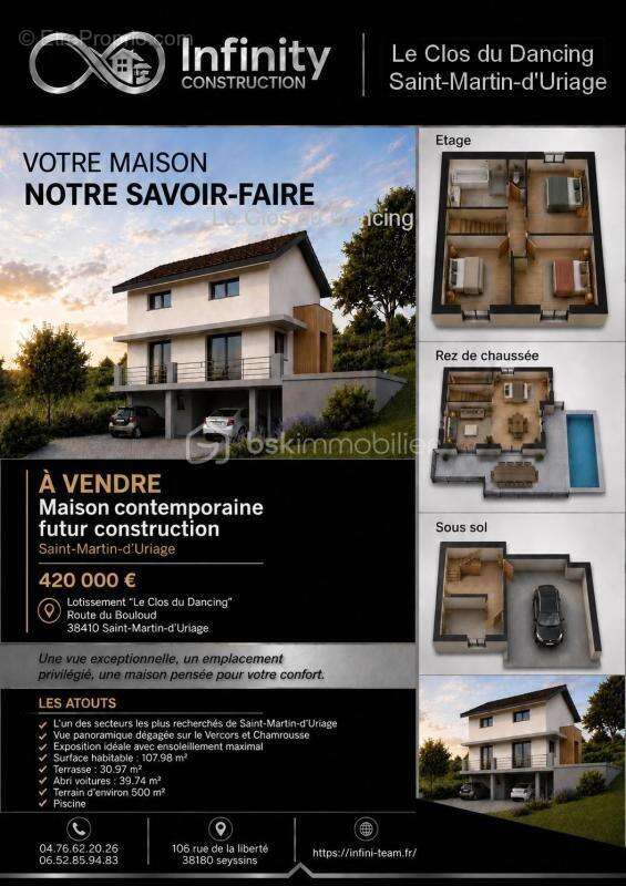 Terrain 435 m² constructible dans un cadre privilégié à Saint-Martin-d’Uriage - photo 2