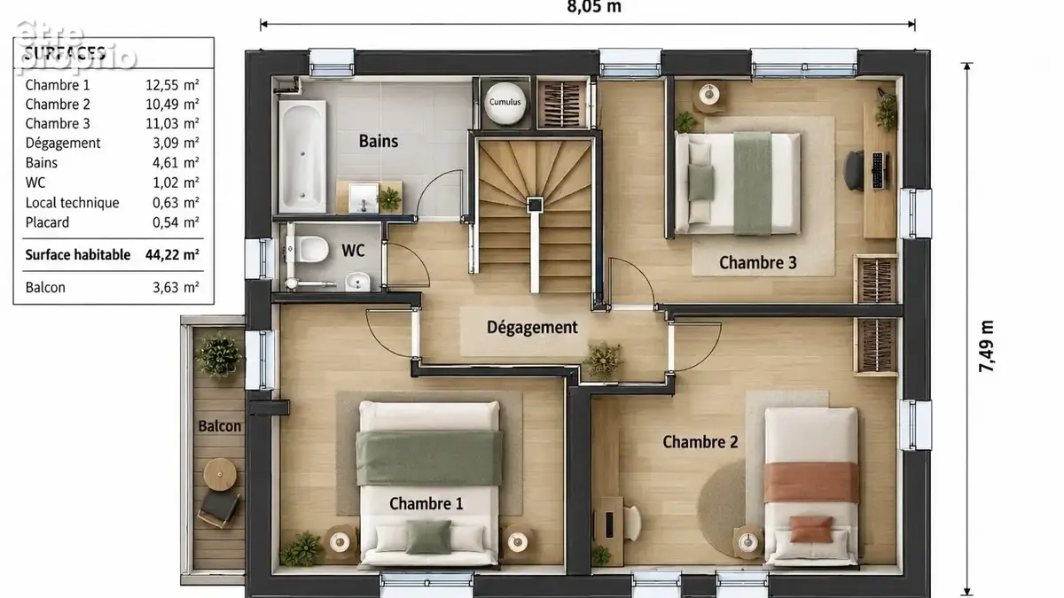 Anglet brindos  maison 4 pièces de 92 m2 avec piscine - photo 17