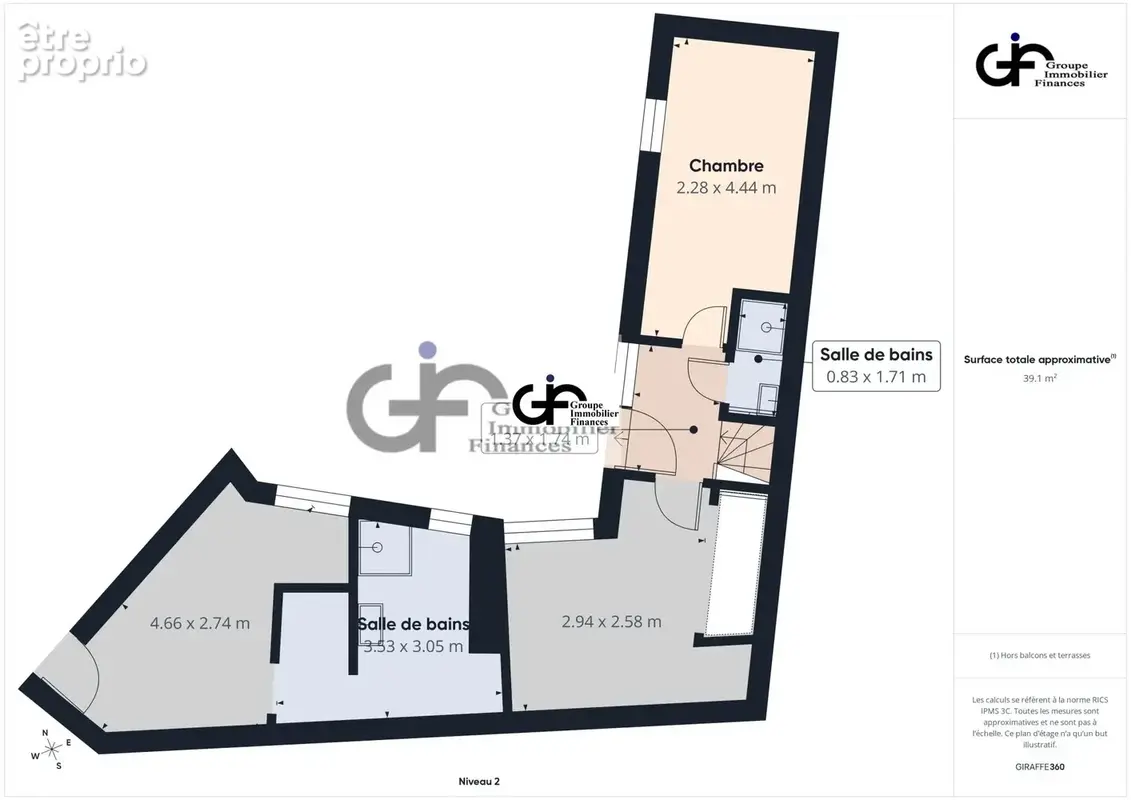 Plan 8e avec chambre de service