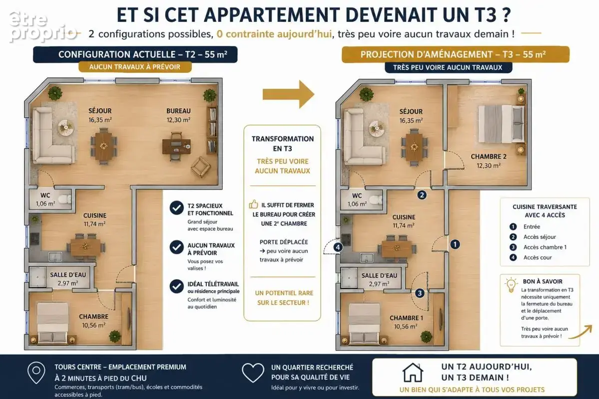 Appartement rénové - photo 10