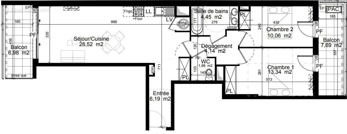 Appartement 69 m² à Bordeaux  - photo 3