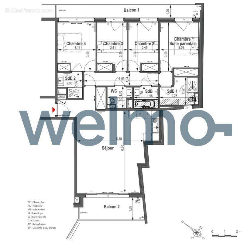 Appartement à PARIS-14E