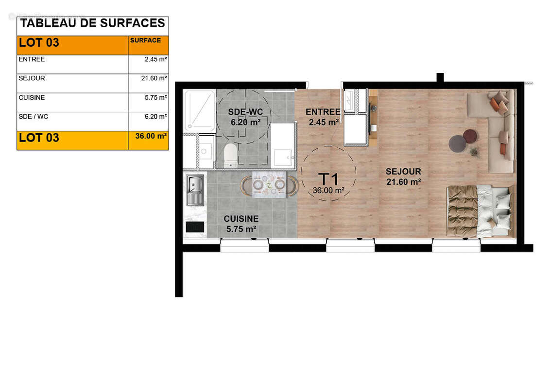 Donville les bains studio 36m² proche mer - photo 2