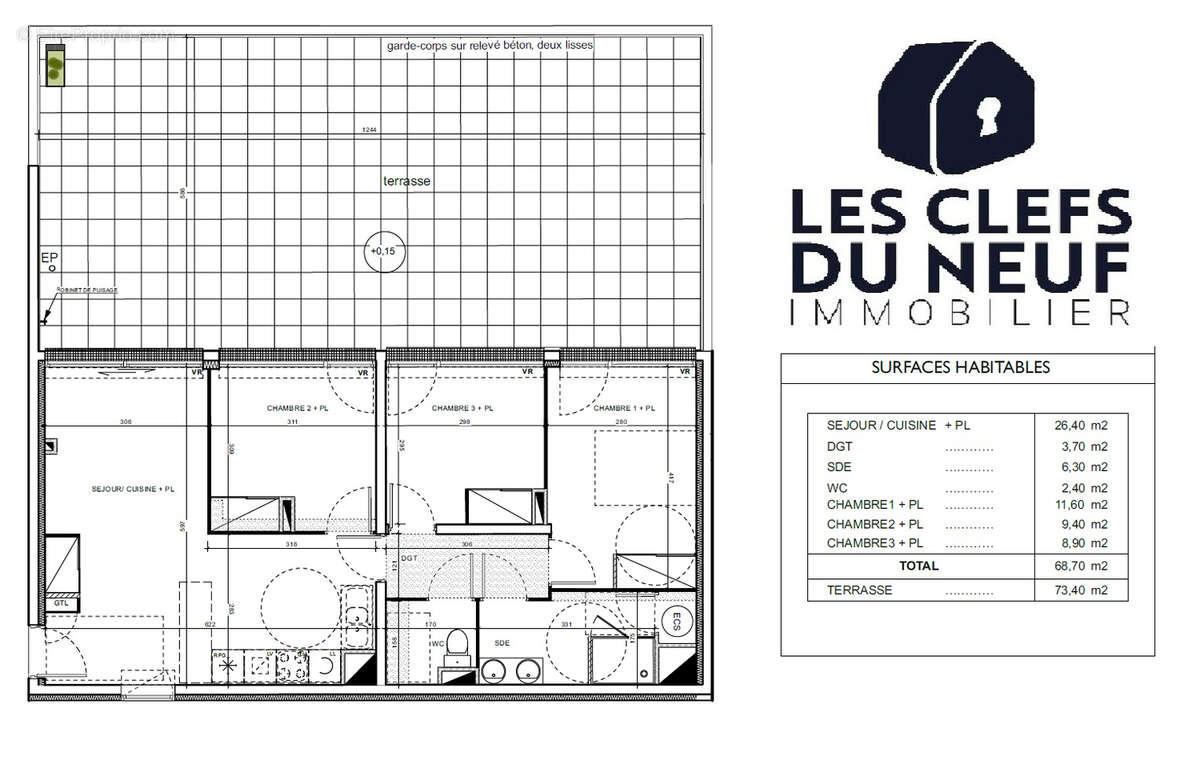 Appartement Port Vendres 4 pièces de 81m² + 25m² de Terrasse vue mer + 2 parking sous-sol ! - photo 8