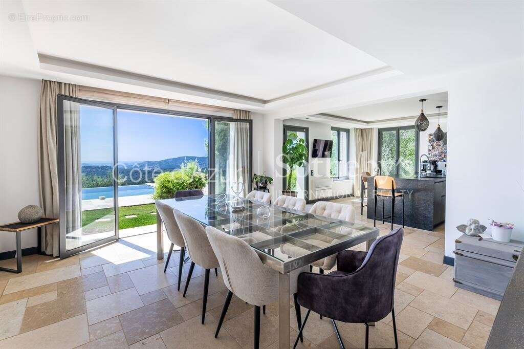 Le Tignet, villa rénovée vue mer panoramique, piscine à débordement et appartement - photo 12