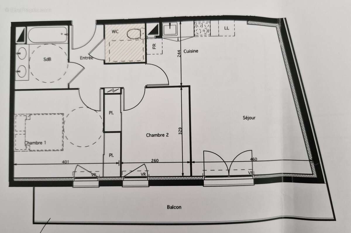 Appartement 58 m² à Joue-Les-Tours  - photo 7