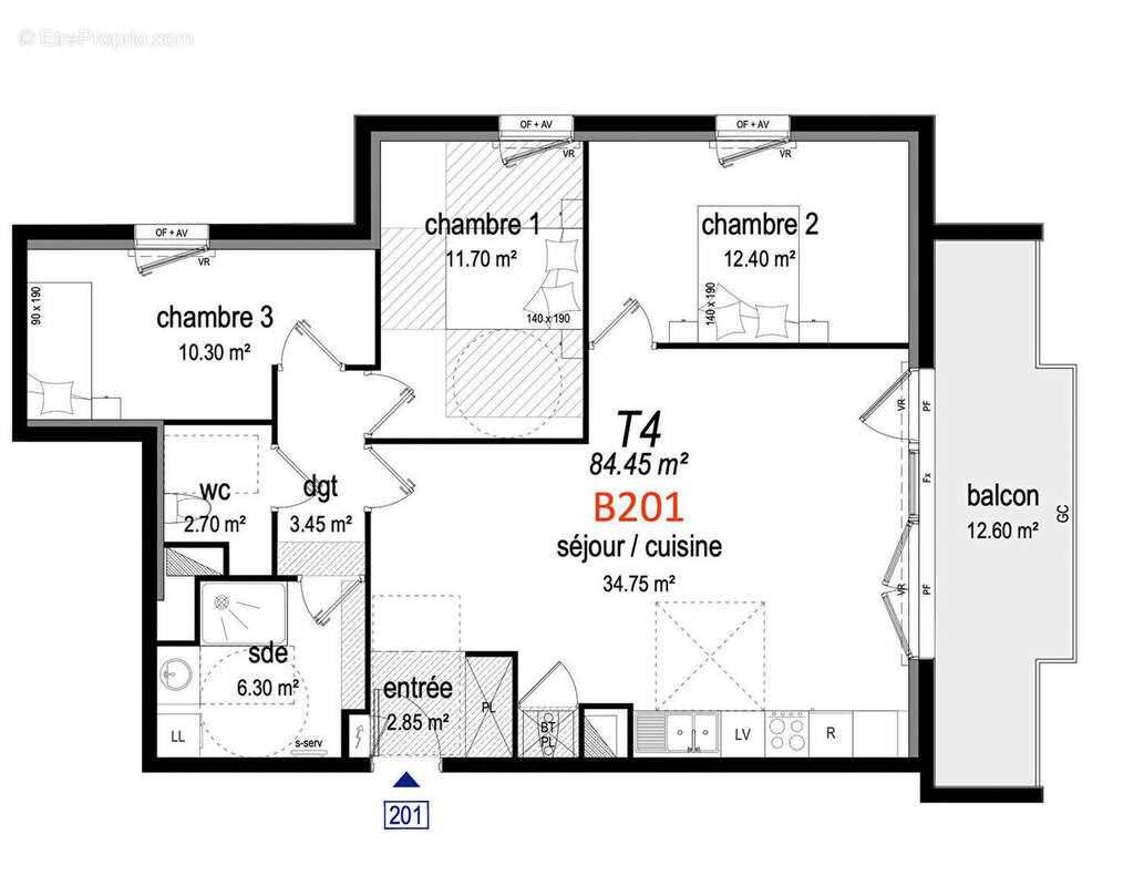 Appartement à PLENEUF-VAL-ANDRE