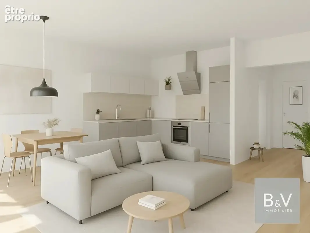 T3 en rez-de-jardin de 68 m² avec terrasse de 27 m² et 2 parkings - photo 2