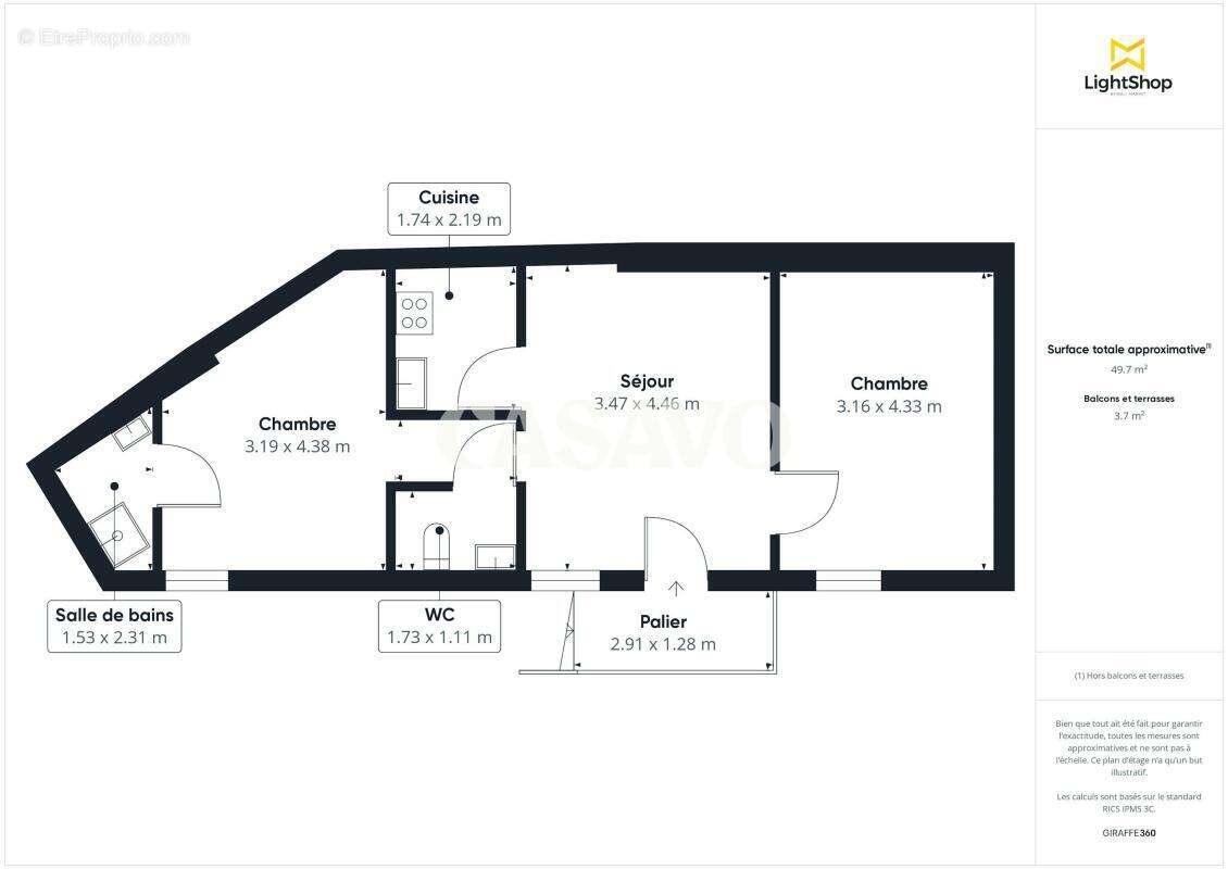 Vente Appartement 3 pièces de 50m² - 93200 Saint-Denis - photo 6