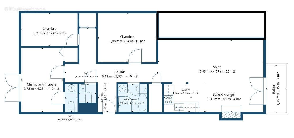 Penthouse à rénover avec garage et cheminée - photo 9