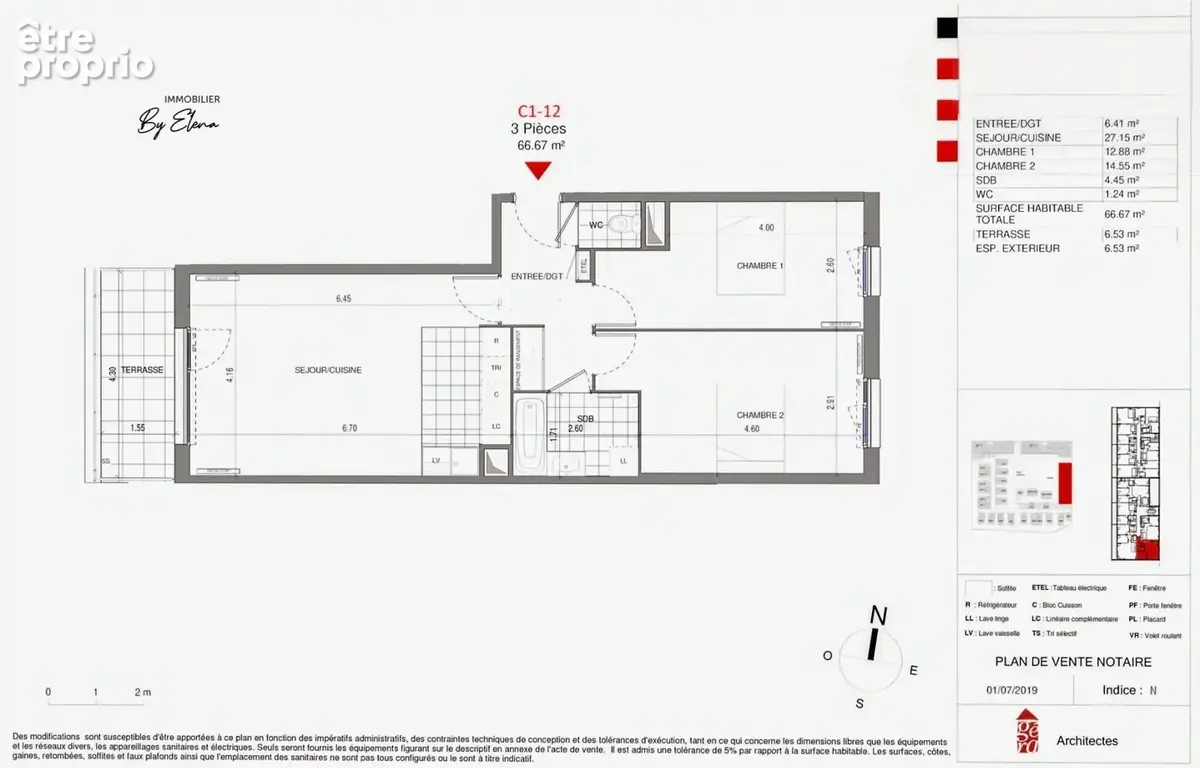 T3 récent – DPE A – terrasse – 3 piéces - vendu loué à Bussy-Saint-Georges - photo 19