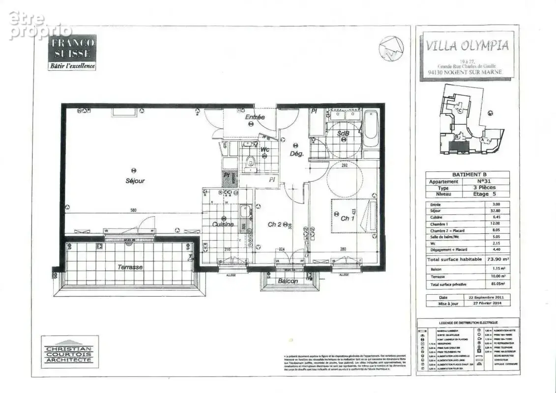 Nogent-sur-marne (94130) – copropriété de standing - appartement de 74m² avec terrasse - photo 25