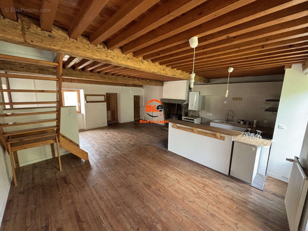 VENTE MAISON CARACTERE RENOVEE 4 CHAMBRES TERRAIN AGENCE BSLE BIEN SE LOGER ENSEMBLE PONT DU CHATEAU  - Maison à ROMAGNAT