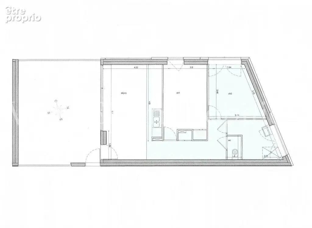 Agréable 3 pièces de 60m² avec 2 chambres plus une loggia de 32m² - photo 7