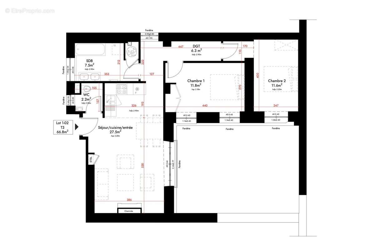 T3 Rénové dans immeuble Bourgeois - photo 8