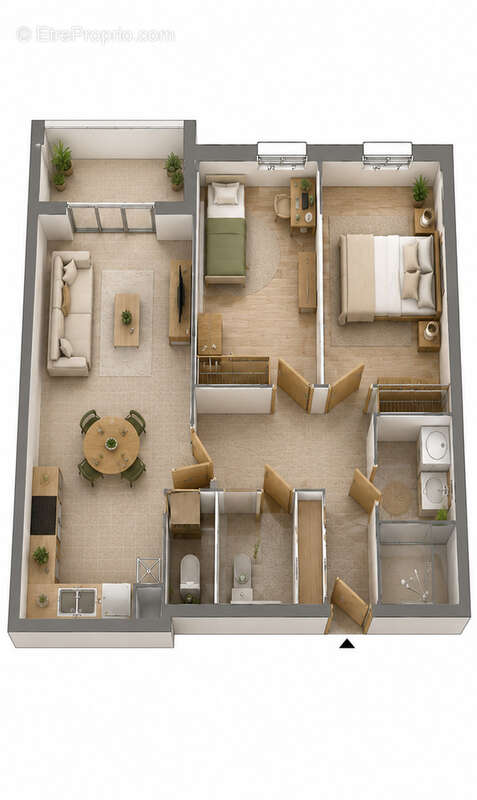 Poitiers, Appartement vendu loué, T3, 2 chambres, Loggia, place de parking privative. - photo 16