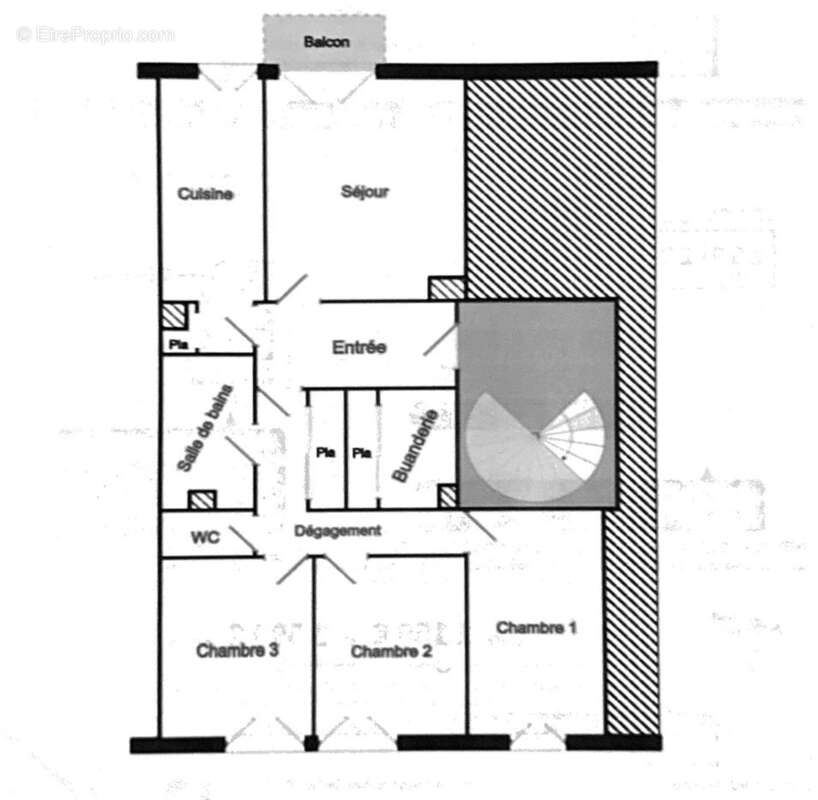 Résidence du Stade // Appartement type 4 // Quatrième étage avec balcon - photo 11