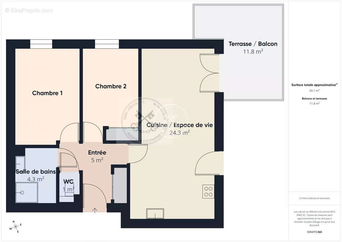 Appartement à ROQUEBRUNE-SUR-ARGENS