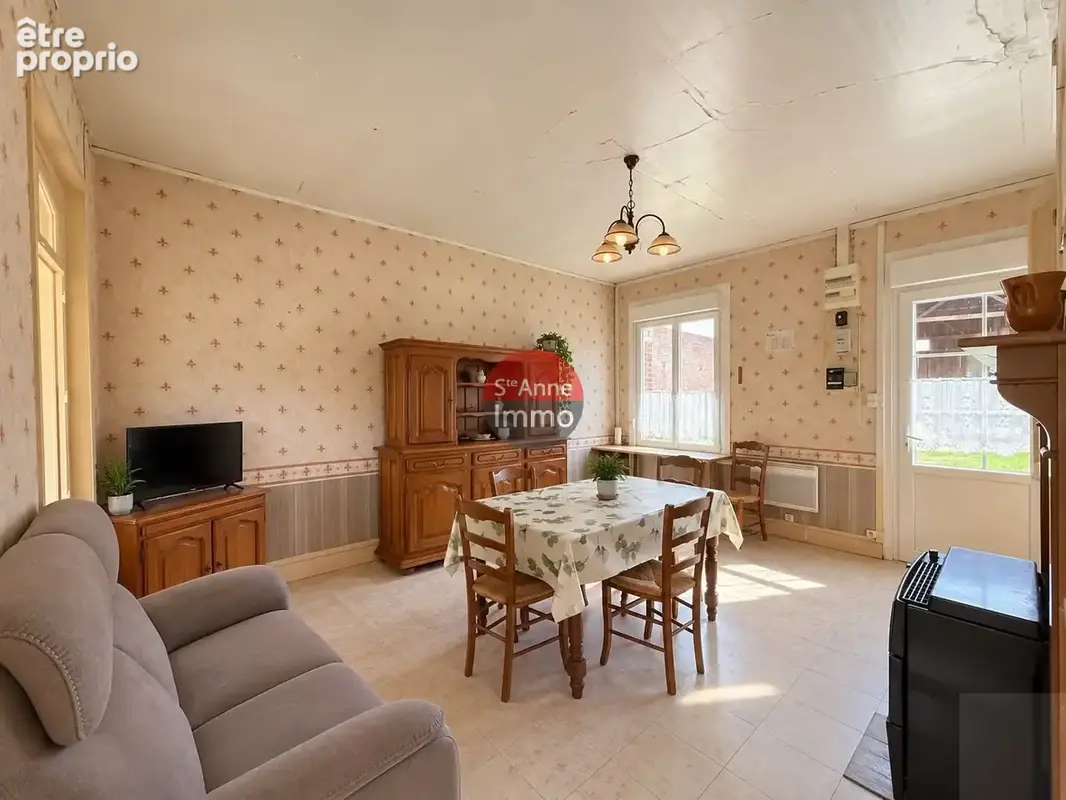 Parvillers-le-quesnoy - maison semi-mitoyenne - 2 chambres - grenier - travaux - jardin - photo 3