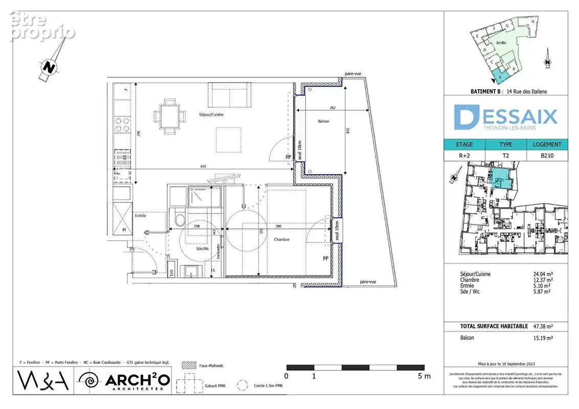 THONON LES BAINS - Appartement T2 -  47.38m² - photo 7