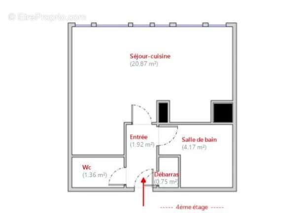 Salpêtrière - Grand studio de 29m2 - photo 5