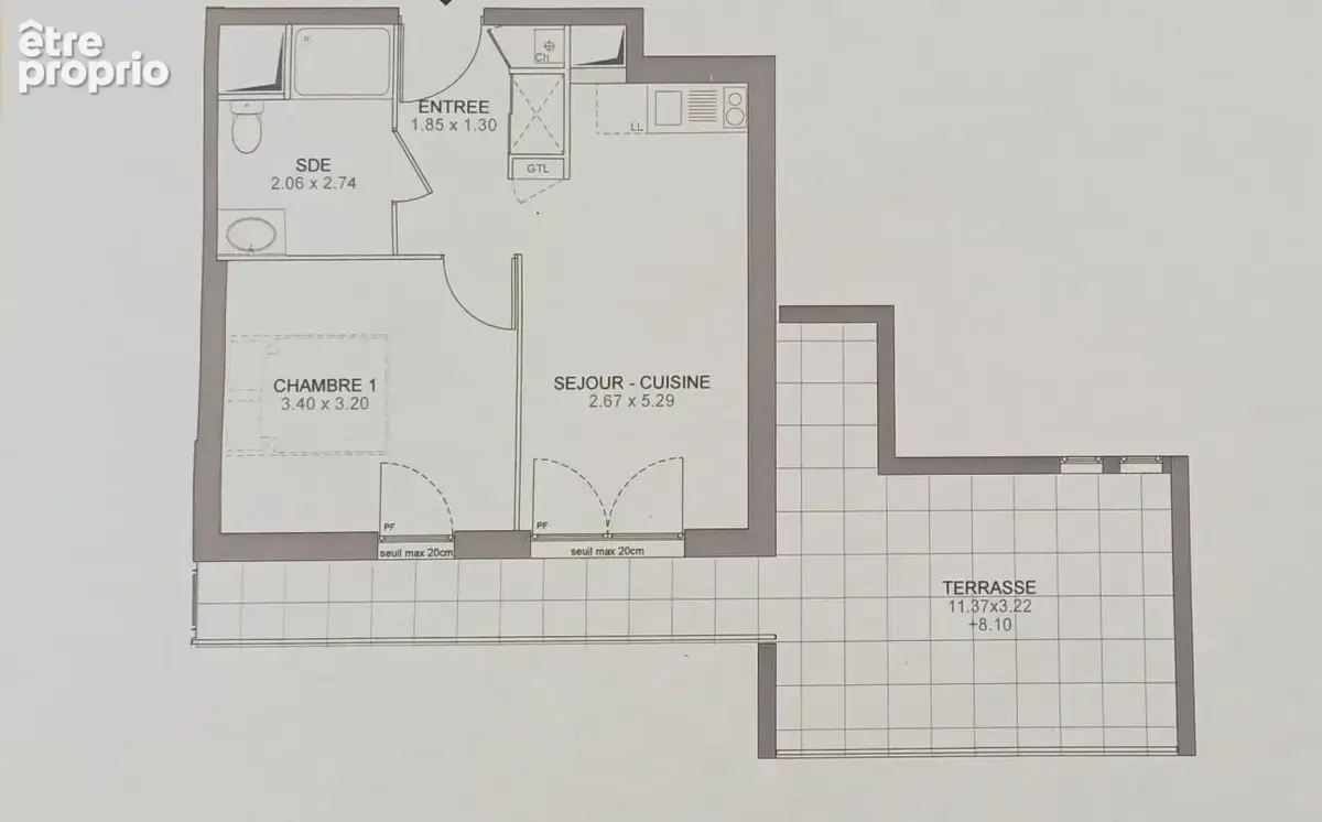 Appartement T2 avec grande terrasse couverte   Centre-ville - photo 11
