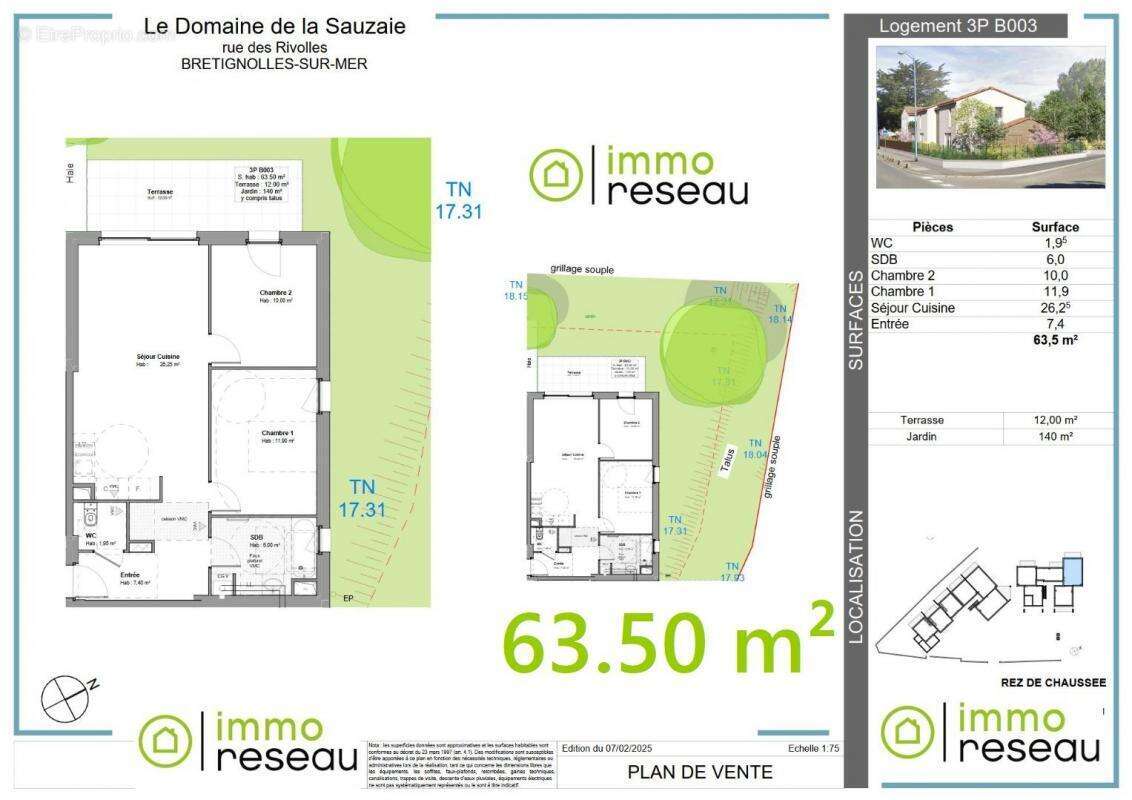 Appartement à BRETIGNOLLES-SUR-MER