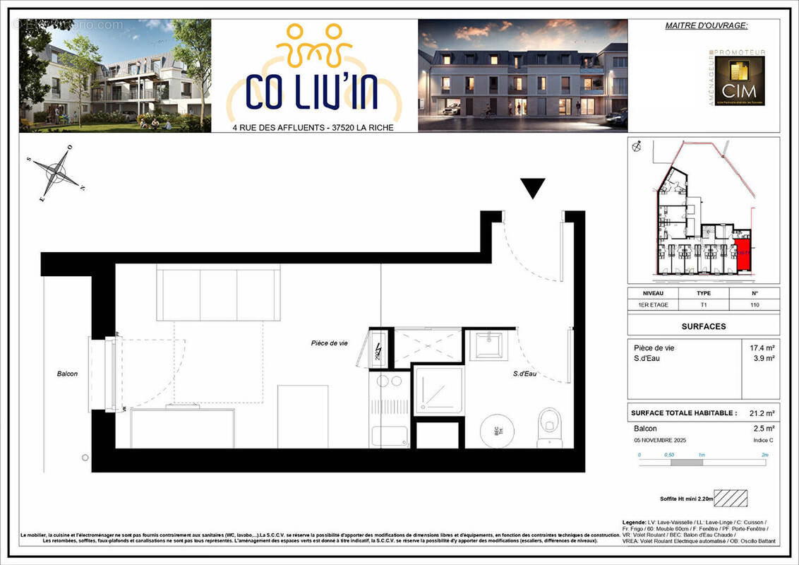 Appartement à LA RICHE