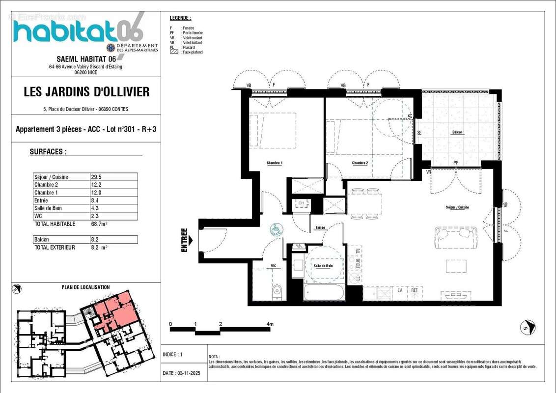 Appartement à CONTES