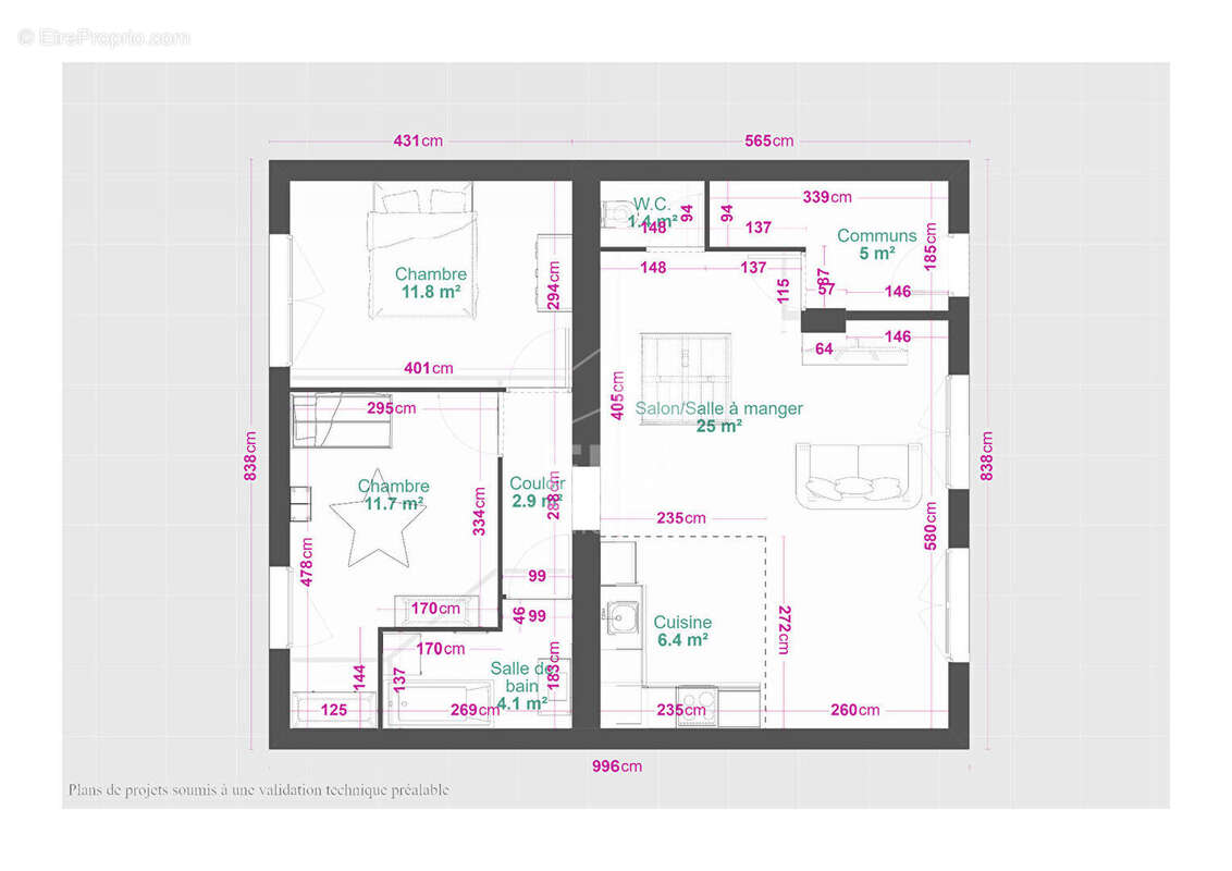 Appartement à LONGLAVILLE