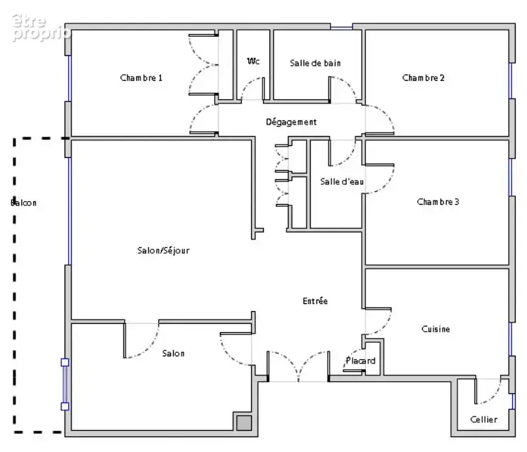 Appartement Hyper Centre, 4 Chambres, 105m2, dernier étage avec extérieur - photo 10