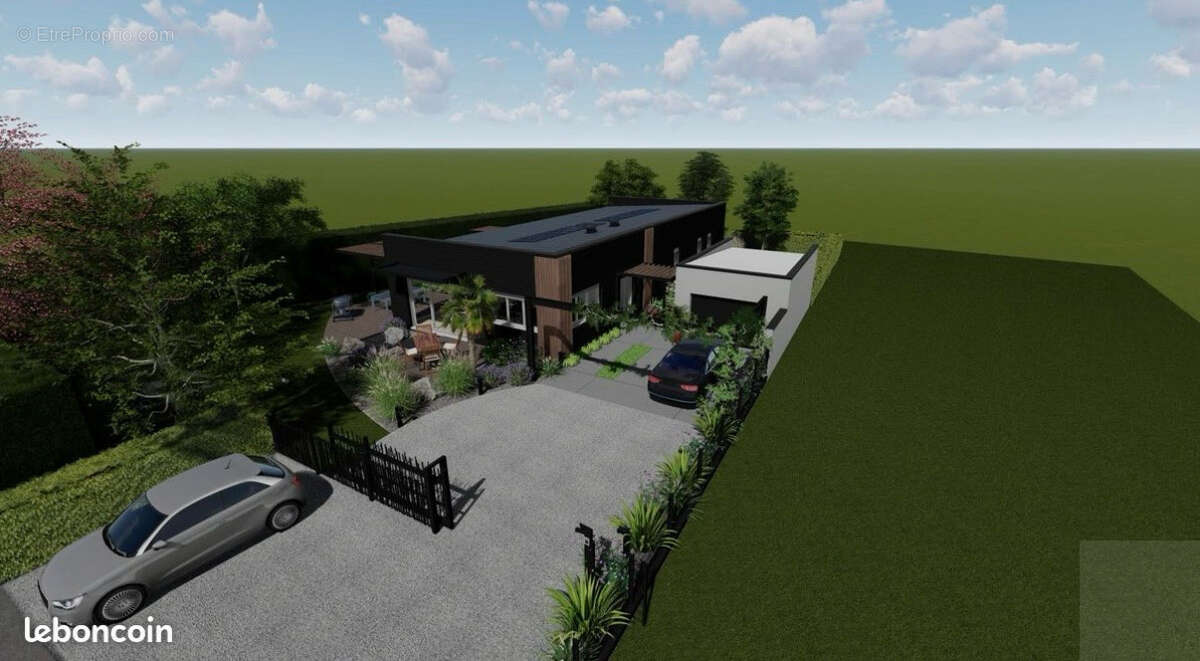 Hangest-en-santerre - maison d'architecte contemporaine - 155m2 - plain pied - 4 chambres - terrasse - jardin - photo 6
