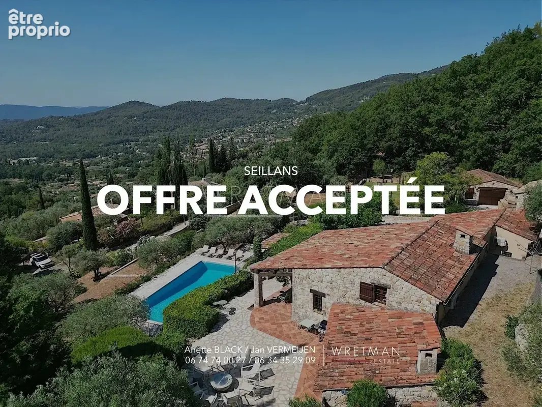Villa en pierre avec 6 chambres et vue panoramique - SEILLANS - photo 2