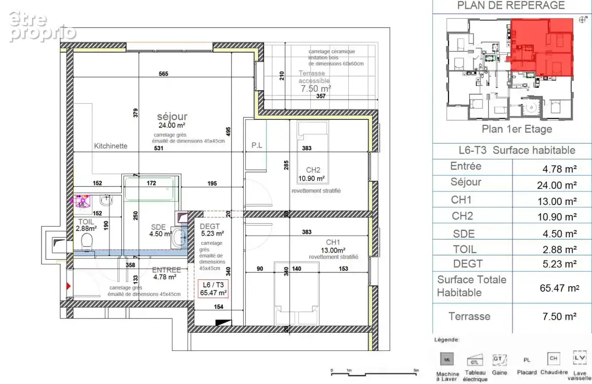 Appartement Vetraz Monthoux 3 pièce(s) 65.94 m2 - photo 2