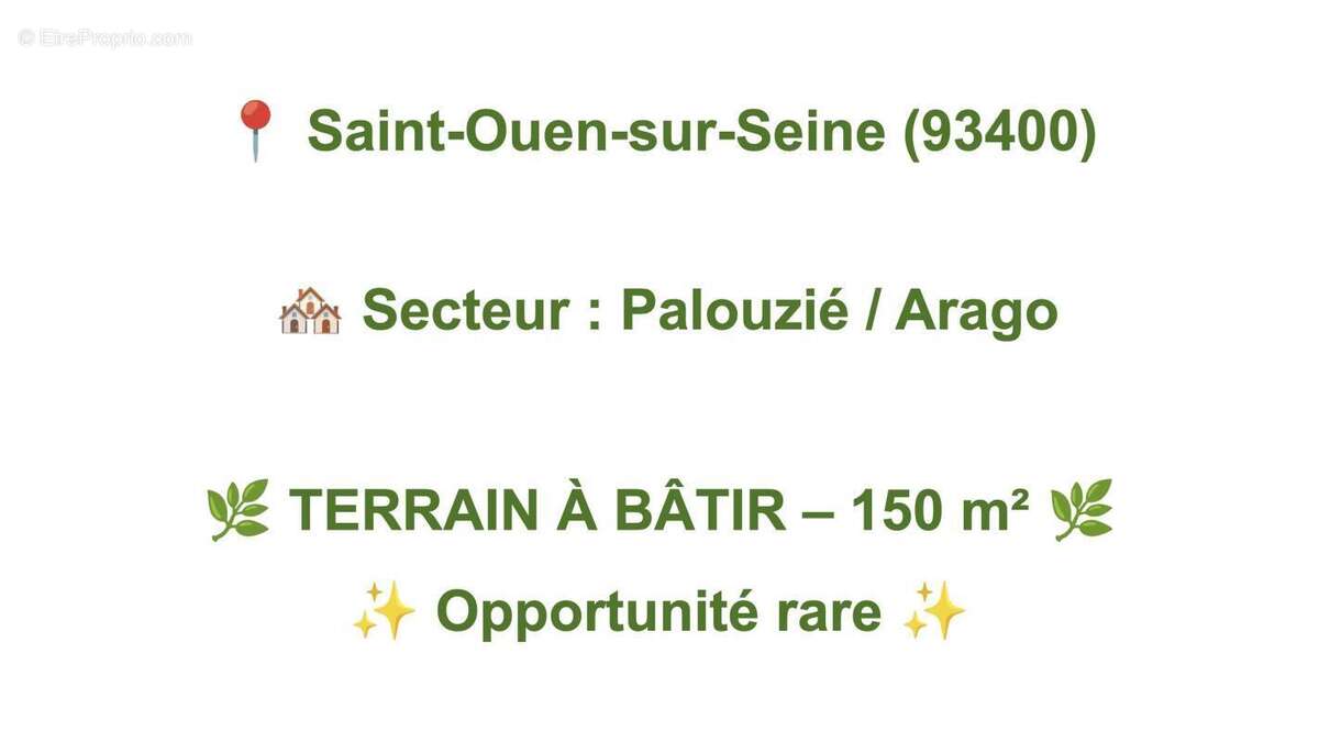 Terrain à SAINT-OUEN