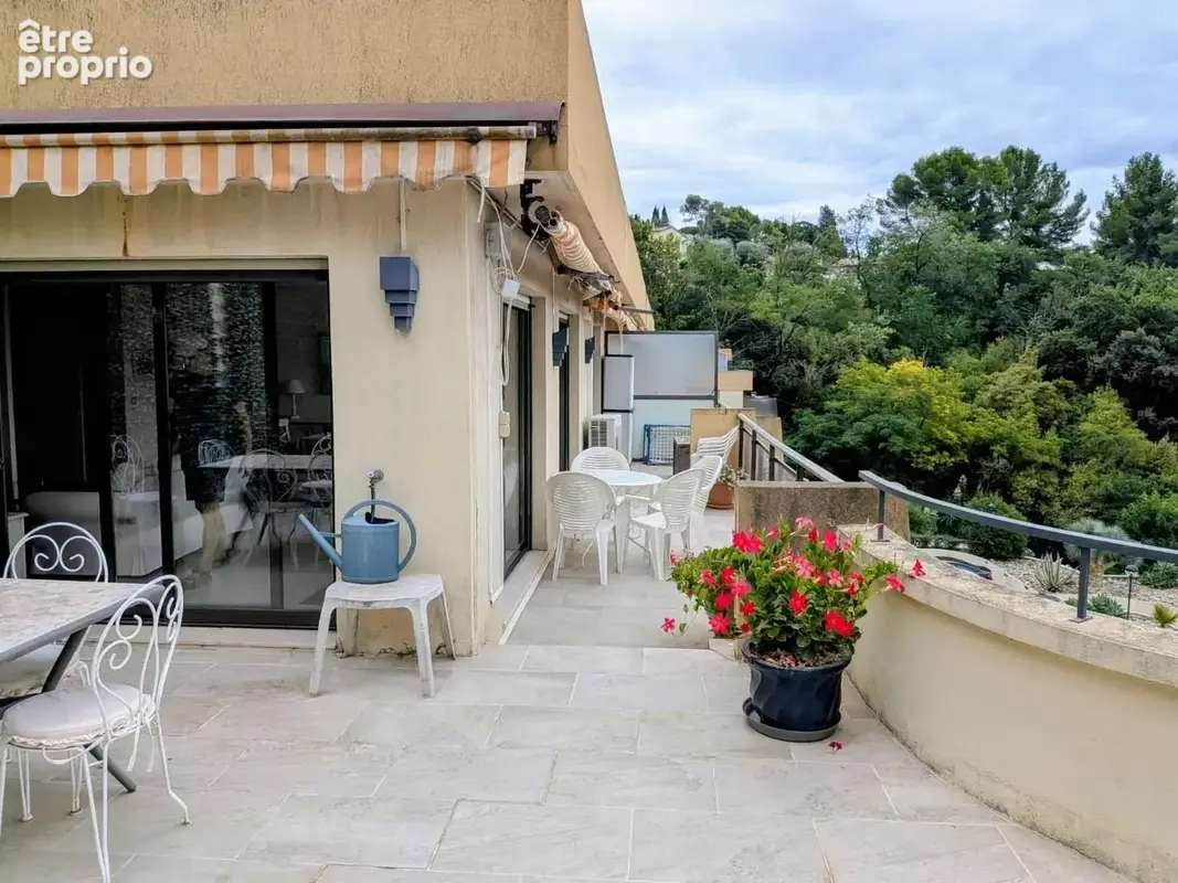 Val de mougins - 3p grande terrasse - vue panoramique campagne et mer - photo 5