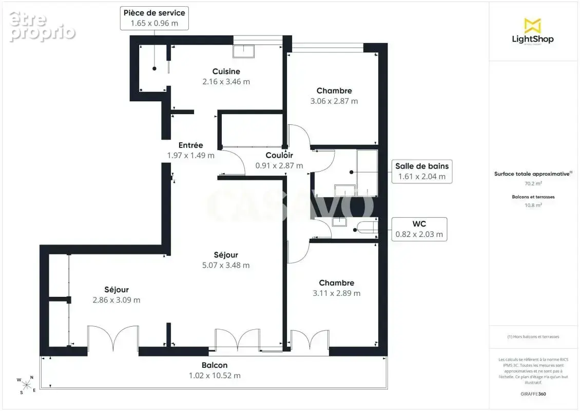 Vente Appartement 4 pièces de 70m² - 69140 Rillieux-la-Pape - photo 7