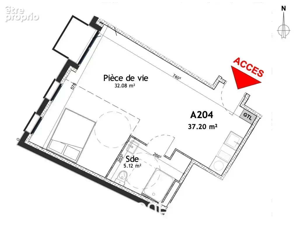 Gentilly- hôpital bicêtre - studio de 37m² - photo 3