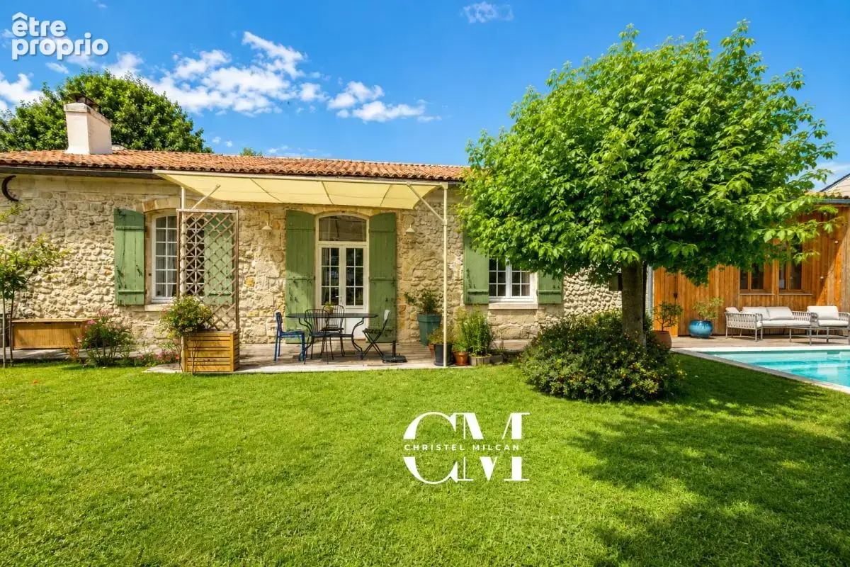 Maison en pierre plain pieds 175 m² Le Bouscat Centre, jardin, piscine, double garage - photo 1