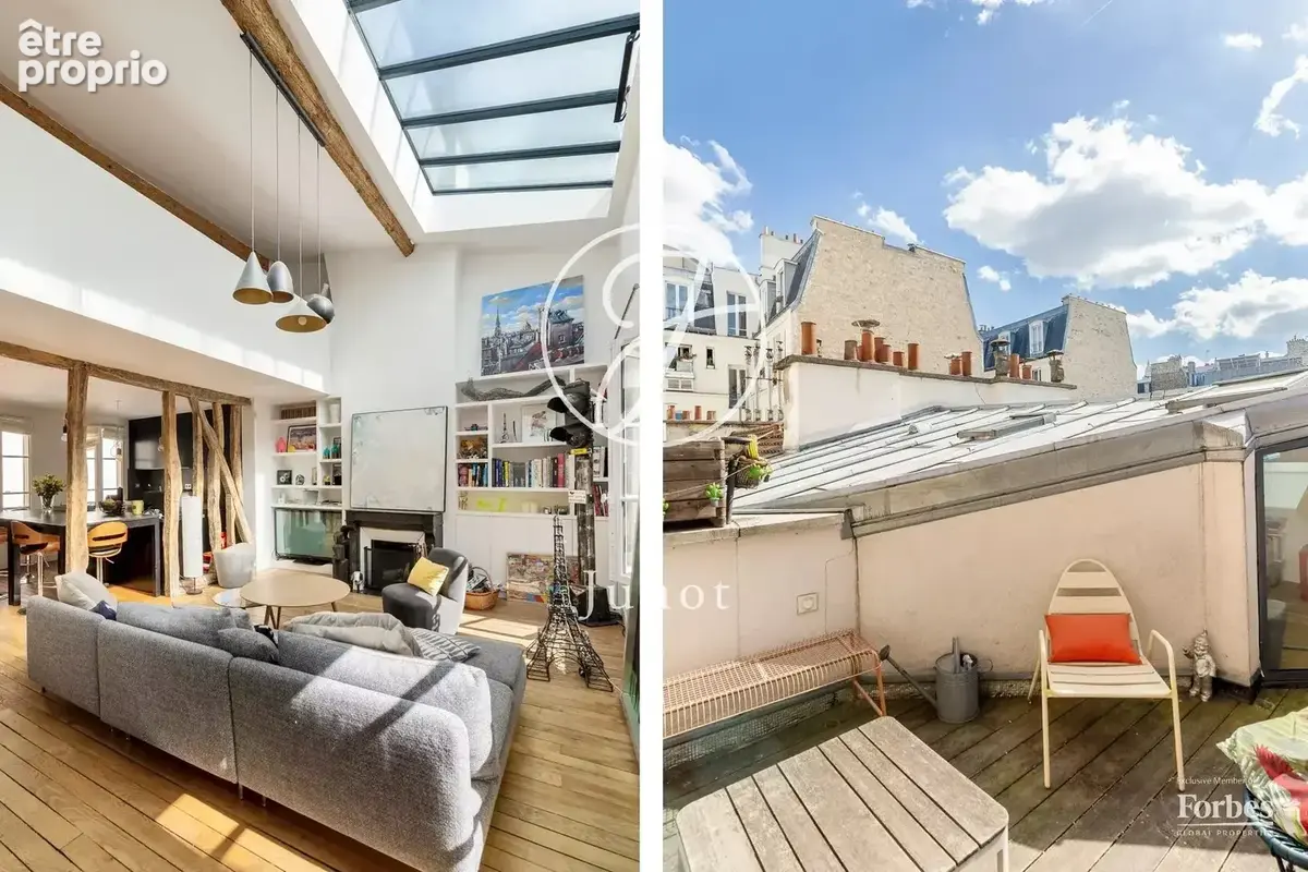Paris 18e - JULES JOFFRIN / RUE DU POTEAU - Duplex - 4 pièces - 96,82m² Carrez - 130,57m² -  Atelier d'artiste - Terrasse - photo 11