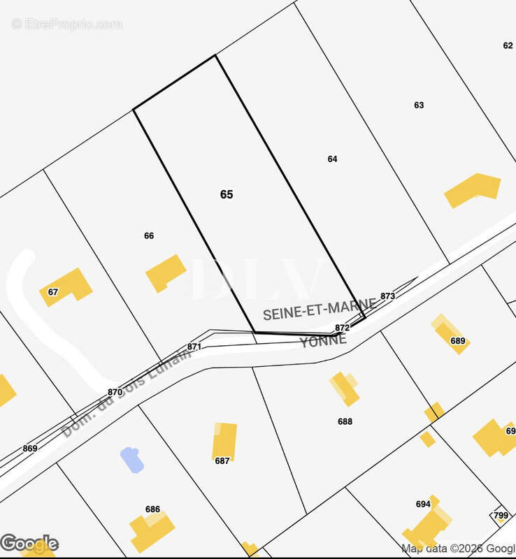 LOT 65 DIVISABLE EN 2 LOTS DE 39,7 M DE FACADE - Terrain à CHEROY