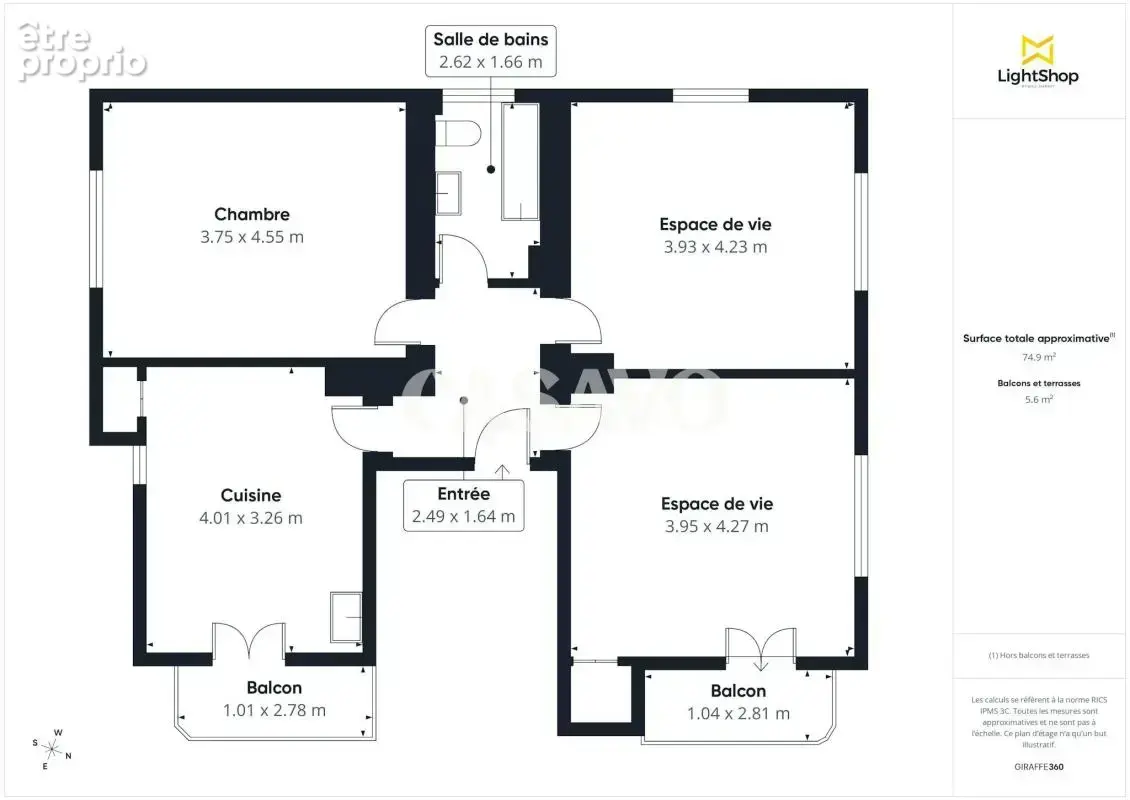 Vente Appartement 3 pièces de 75m² - 67100 Strasbourg - photo 12
